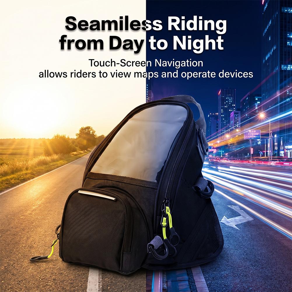 Motorcycle Gear Backpack - Tas Tangki Motor Magnetik dengan Jendela