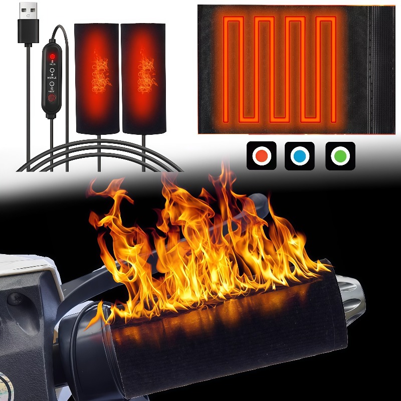 Handlebar Grip Heated - Penutup Pegangan Sepeda Motor Berpemanas USB,