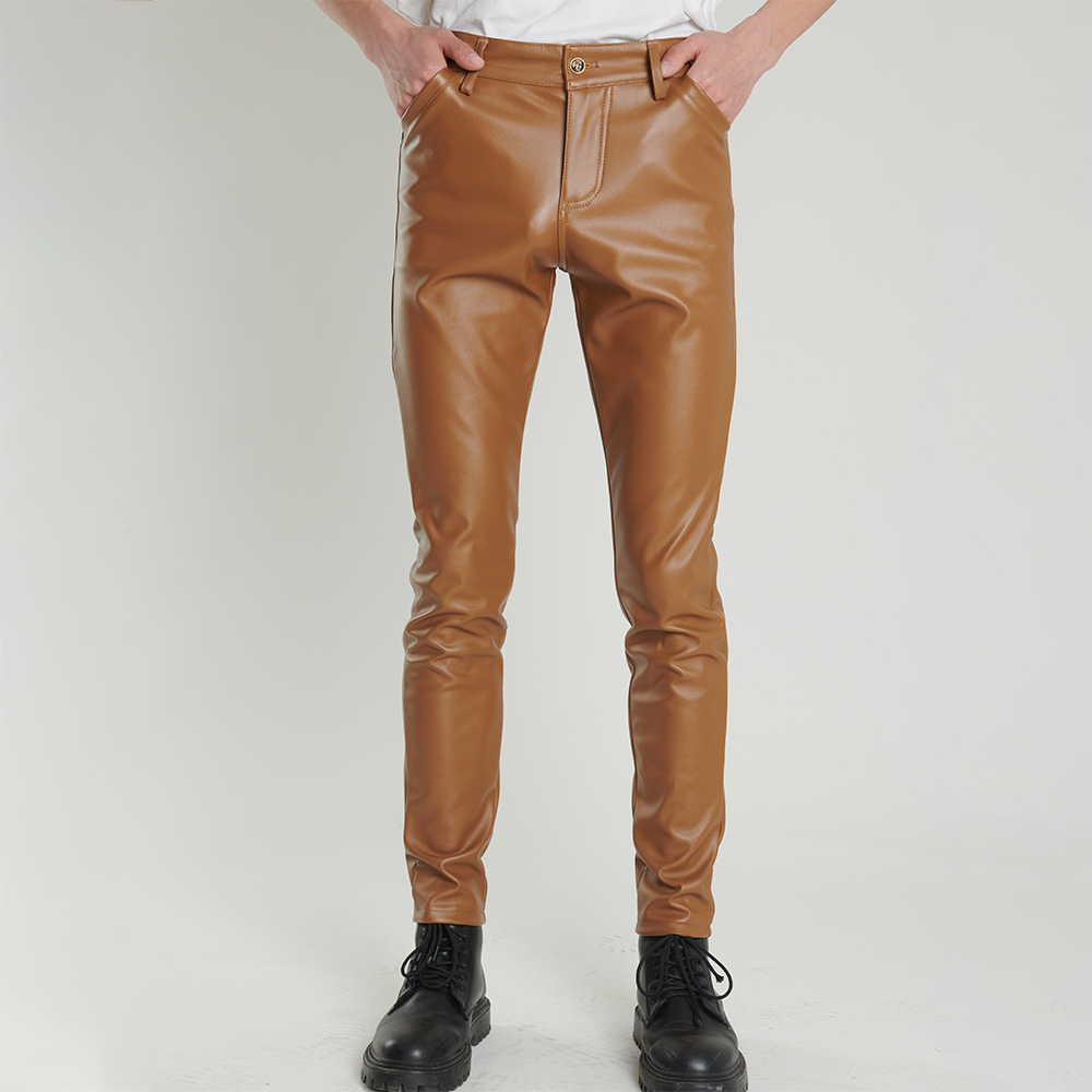 Motorcycle Gear Mens - Celana ketat pria, bawahan kulit PU