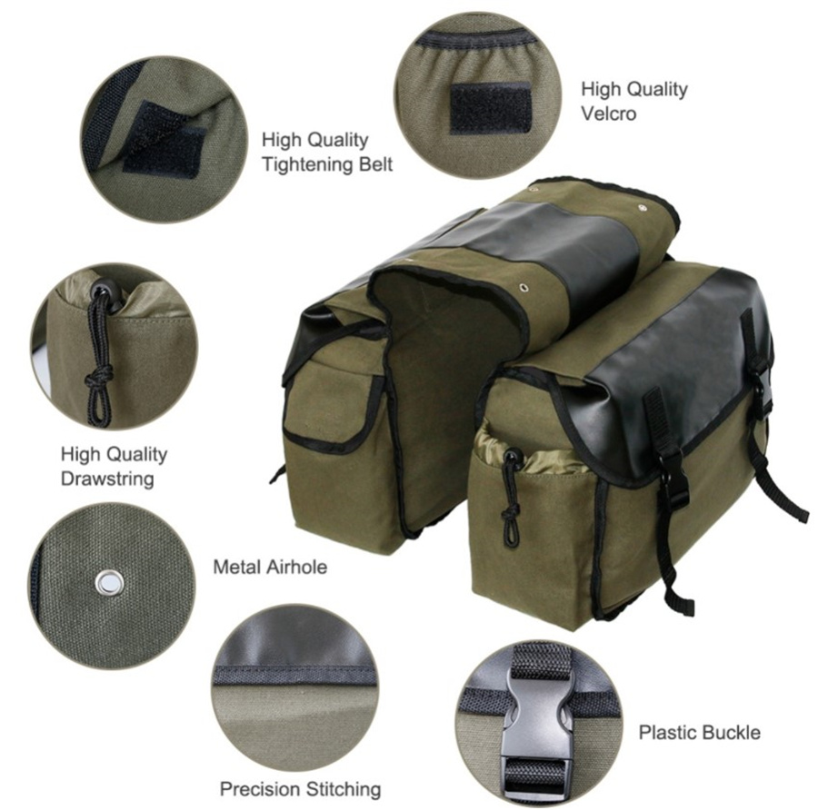 Tas Sadel Belakang Kulit Kanva - Motorcycle Gear Backpack ulasan dan harga